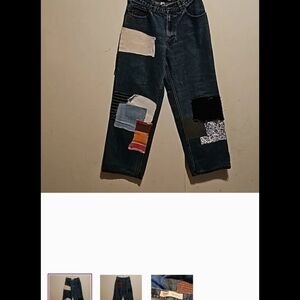Route 66 Relaxed Fit Patchwork Jeans